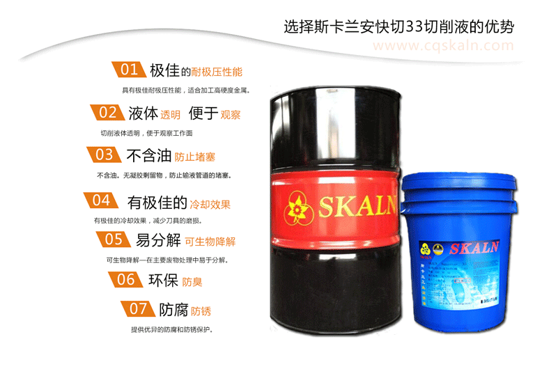 斯卡蘭半合成切削液（安快切33）產品性能